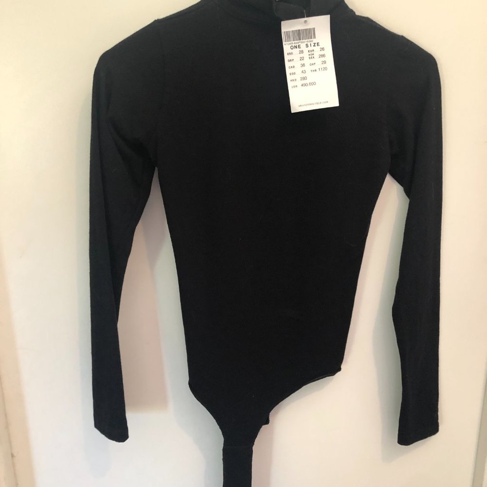 Brandy Melville Black Turtleneck Bodysuit